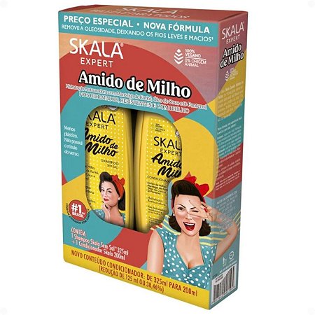 Kit Skala Expert Amido de Milho: Shampoo e Condicionador 200ml