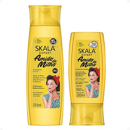 Kit Skala Expert Amido de Milho: Shampoo e Condicionador 200ml