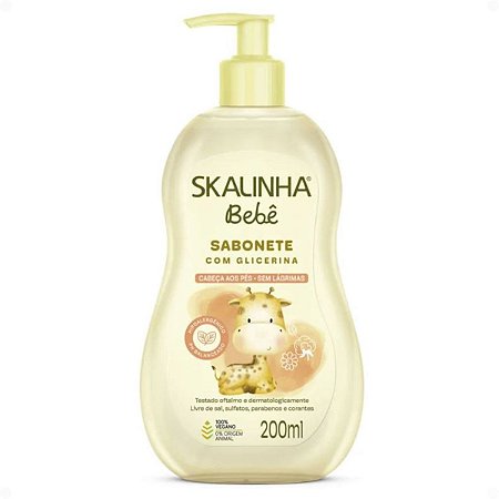 Sabonete Líquido Skalinha Bebê Com Glicerina 200ml
