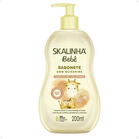 Sabonete Líquido Skalinha Bebê Com Glicerina 200ml
