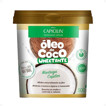 Capicilin Óleo de Coco Umectante Manteiga Capilar 500g