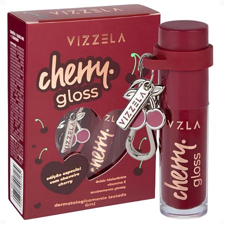 Gloss Cherry Vizzela Com Chaveiro Edição Especial 6ml