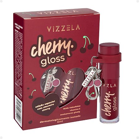 Gloss Cherry Vizzela Com Chaveiro Edição Especial 6ml