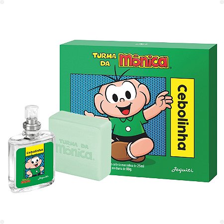 Kit Jequiti Turma Da Mônica: Estojo Cebolinha Com 1 Colônia 25ml e 1 Sabonete 80g