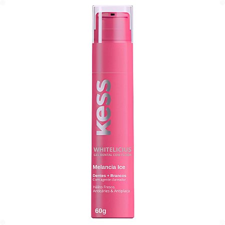 Gel Dental Kess Whitelicious Dentes Mais Brancos Melancia Ice 60g