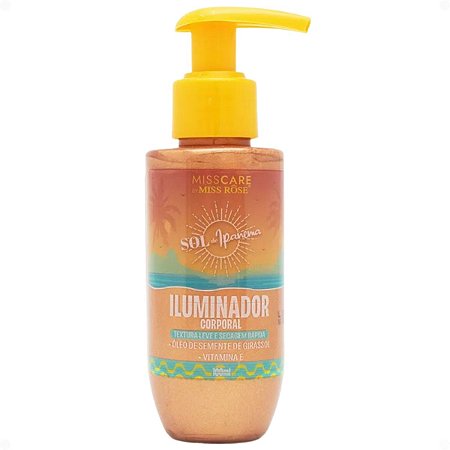 Iluminador Corporal Miss Rôse Sol De Ipanema Glamour Do Leblon Mr110/a 100ml