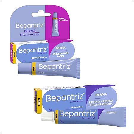 Kit Cimed Bepantriz Derma: Pomada Hidrata e Renova e Hidratante Labial