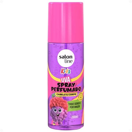 Spray Perfumado Cabelo E Corpo Salon Line Kids Uva 200ml