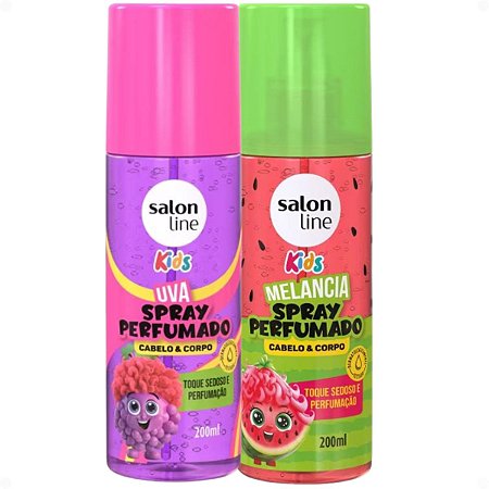 Kit Salon Line Kids Spray Perfumado Cabelo e Corpo: Uva e Melancia 200ml