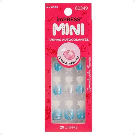 Mini Unhas Autocolantes Infantil Kiss New York Impress Nighttime Imm301b