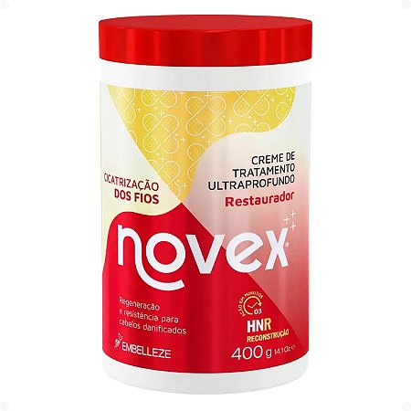 Creme De Tratamento Novex Cicatrização Dos Fios Restaurador 400g