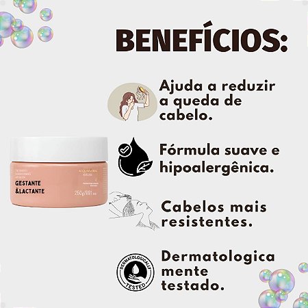Máscara Tratamento Condicionante Antiqueda Acquaflora Gestante e Lactante 250g