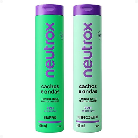 Kit Neutrox Cachos e Ondas: Shampoo e Condicionador 300ml