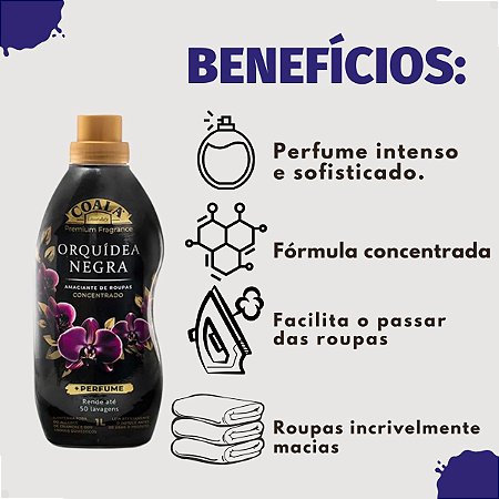 Amaciante De Roupas Coala Laundry Orquídea Negra Concentrado 1L