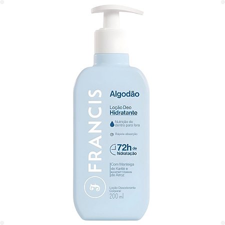 Loção Deo Hidratante Francis Algodão 200ml