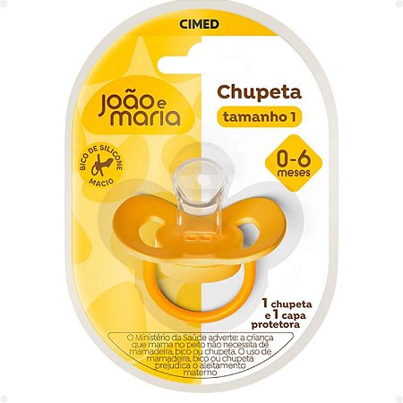 Chupeta e Capa Protetora Cimed João e Maria 0-6 Meses Tamanho 1