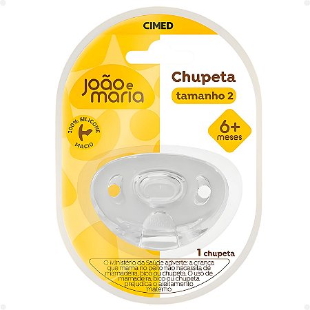 Chupeta De Silicone Cimed João e Maria 6+ Meses Tamanho 2