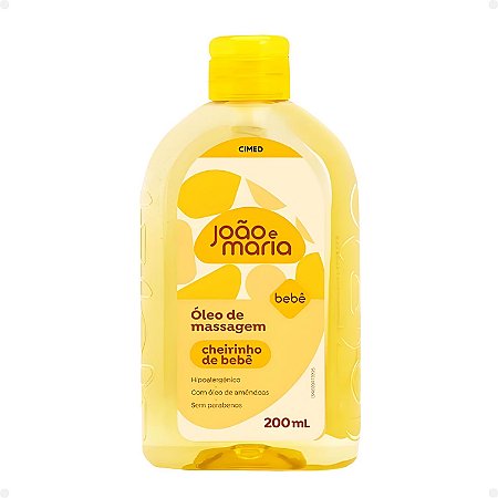 Óleo De Massagem Cimed João e Maria Cheirinho De Bebê 200ml