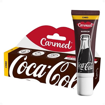Hidratante Labial Carmed Coca-Cola Marrom 10g