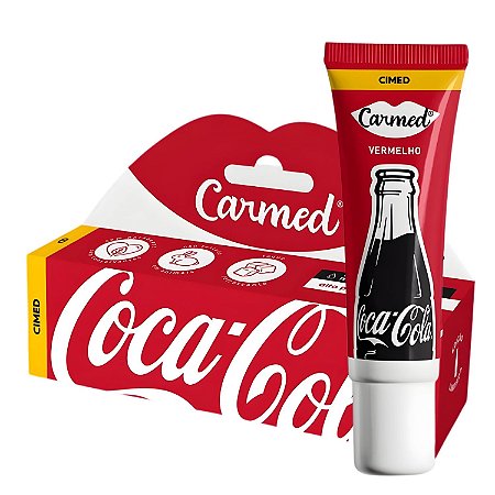 Hidratante Labial Carmed Coca-Cola Vermelho 10g