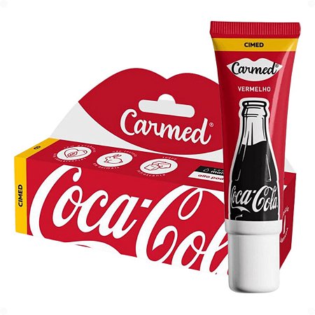 Hidratante Labial Carmed Coca-Cola Vermelho 10g