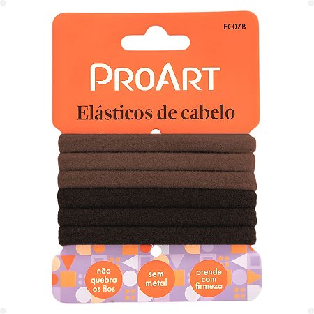 Elásticos De Cabelo Proart Pequeno Cor Marrom Ec07b