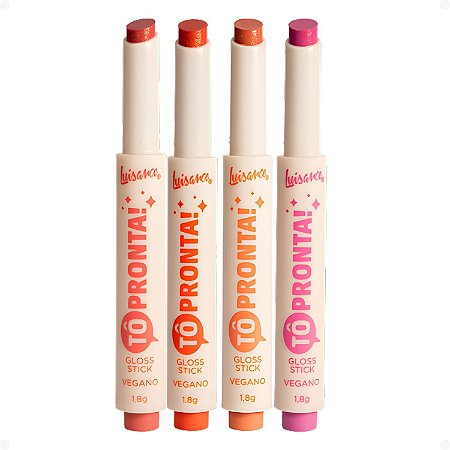 Kit Luisance Gloss Stick Tô Pronta!: Arrasei, Que Tudo, Ta Sabendo? e Tô On! L1120