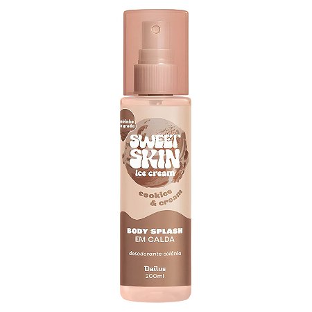 Body Splash Em Calda Dailus Sweet Skin Ice Cream Cookies e Cream 200ml