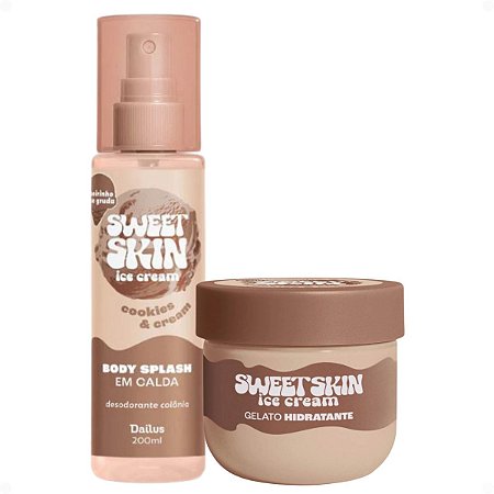 Kit Dailus Sweet Skin Ice Cream Cookies e Cream: Body Splash e Hidratante Corporal 200ml
