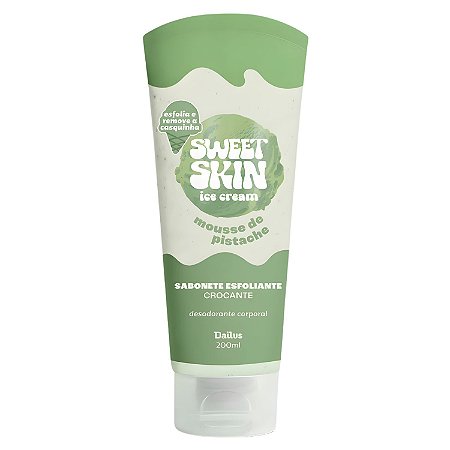 Sabonete Esfoliante Crocante Dailus Sweet Skin Ice Cream Mousse De Pistache 200ml