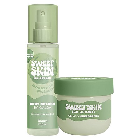 Kit Dailus Sweet Skin Ice Cream Mousse De Pistache: Body Splash e Hidratante Corporal 200ml