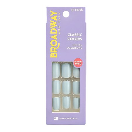 Unhas Postiças Broadway Kiss Ny Classic Colors Quadrado Curto Lipstick Bco04b
