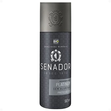 Desodorante Spray Masculino Senador Platinum 90ml