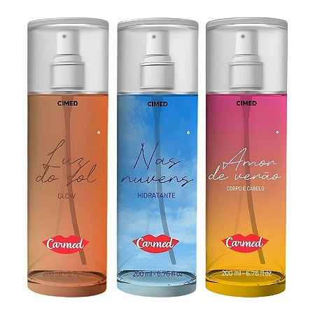 Kit Carmed Body Splash: Nas Nuvens, Luz Do Sol e Amor De Verão 200ml