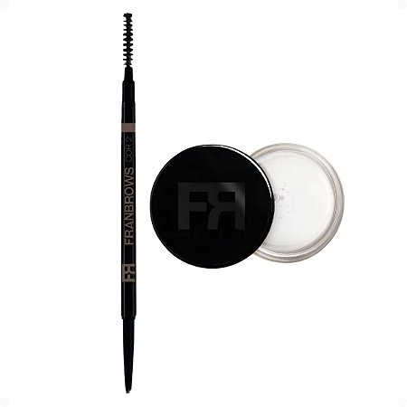 Kit Franciny Ehlke Fran Brows Cor 2: Lapiseira e Cera Para Sobrancelhas