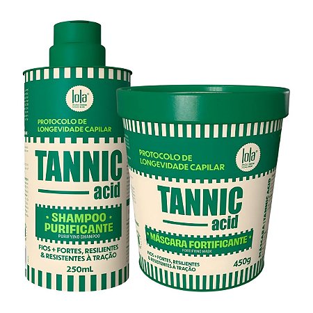 Kit Lola Tannic Acid: Shampoo 250ml e Máscara 450g