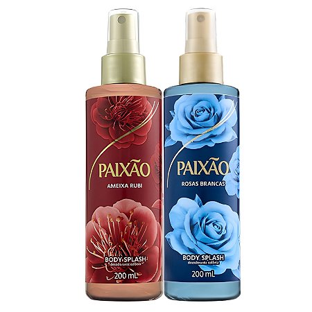 Kit Paixão Body Splash: Ameixa Rubi e Rosas Brancas 200ml