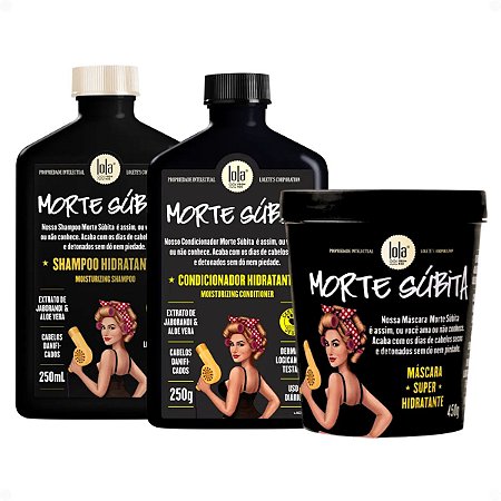 Kit Lola Morte Súbita: Shampoo, Condicionador 250ml e Máscara 450g