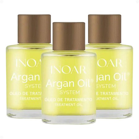 Kit Inoar Argan Oil: 3 Óleo De Tratamento 7ml