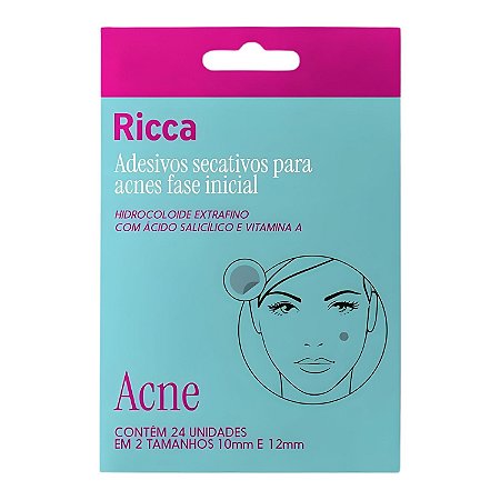Adesivos Secativos Para Acnes Ricca Fase Inicial Com 24 Unidades Cód. 3866