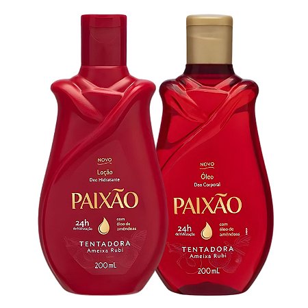 Kit Paixão Tentadora Ameixa Rubi: Loção Hidratante e Óleo Corporal 200ml