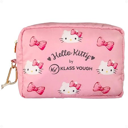 Necessaire Impermeável Klass Vough Hello Kitty Rosa  Ref.Kchk-20