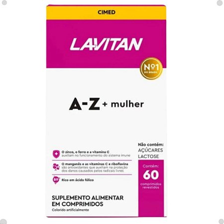 Suplemento Alimentar Lavitan A-Z Mulher Com 60 Comprimidos