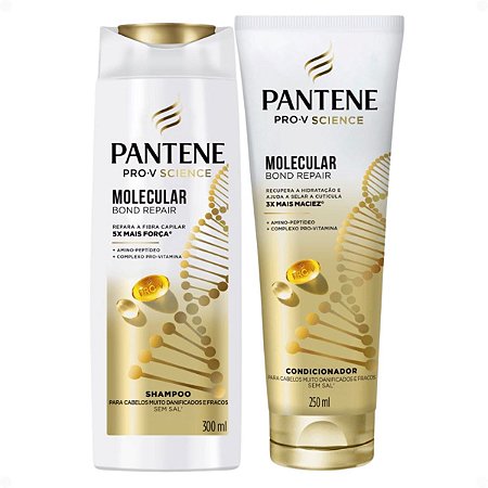 Kit Pantene Molecular Bond Repair: Shampoo 300ml e Condicionador 250ml