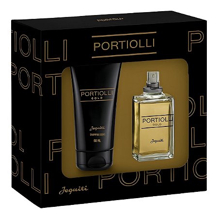 Kit Jequiti Portiolli Gold: Shampoo 3 em 1 60ml e Desodorante Colônia Masculina 25ml