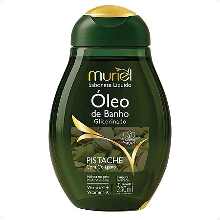 Sabonete Líquido Muriel Óleo De Banho Glicerinado Pistache Com Colágeno 230ml