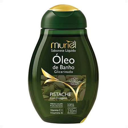 Sabonete Líquido Muriel Óleo De Banho Glicerinado Pistache Com Colágeno 230ml