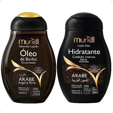Kit Muriel Árabe: Óleo De Banho 230ml e Loção Deo Hidratante 200ml