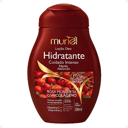 Loção Deo Hidratante Corporal Muriel Rosa Mosqueta Com Colágeno 200ml