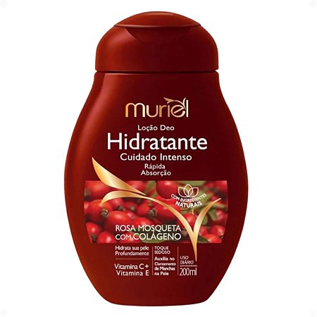 Loção Deo Hidratante Corporal Muriel Rosa Mosqueta Com Colágeno 200ml